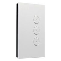 Saturn Zen, push-button Switch, LED, 3 Gang, 250V, 16AX/20A - Zen White