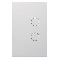 Saturn Zen, Grid and Cover, 2 Gang, Less Mechanism - Zen White