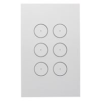 Saturn Zen, Grid and Cover, 6 Gang, Less Mechanism - Zen White