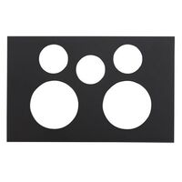 Saturn Zen, Double Power Point Cover, With Extra Switch Horizontal Mount, Clip-On - Zen Black