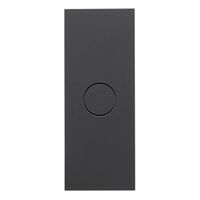 Saturn Zen, push-button Architrave Switch, LED, 1 Gang, 250V, 16AX/20A - Zen Black