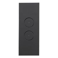 Saturn Zen, Grid and Cover Architrave, 2 Gang, Less Mechanism - Zen Black