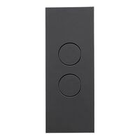 Saturn Zen, push-button Architrave Switch, LED Architrave, 2 Gang, 250V, 16AX/20A - Zen Black