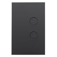 Saturn Zen, Grid and Cover, 2 Gang, Less Mechanism - Zen Black