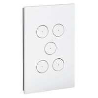 Saturn Zen, Grid and Cover, 5 Gang, Less Mechanism - Zen White