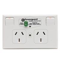 Clipsal - 600 Series, Twin Double Switch Socket With Thermal and Over-Current Protection, 10A 2P - White