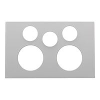 Saturn Zen, Double Power Point Cover, With Extra Switch Horizontal Mount, Clip-On - Zen White