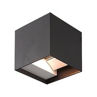 Square Up/Down Wall Light Black