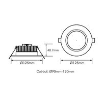15w Cutout 90-120 Satin Chrome 5 Color