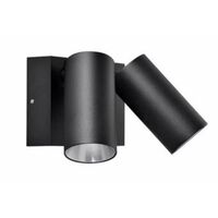 Double Adjustable No Sensor Black Square Base White