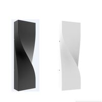 2x3w Up Down Wall Light Black Tri Color