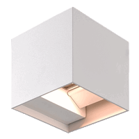 Square Up/Down Wall Light Black