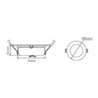 10w Fixed White 70 Holecut Tri Color
