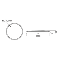 LED 15w Dimmable Round Tri Color White