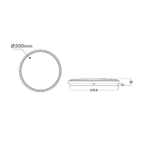 LED Oyster 30w Warm White Round White