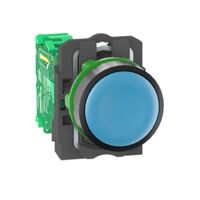 Harmony XB5R, Wireless and batteryless transmitter, push-button, plastic, blue, 22mm, spring return