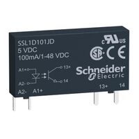 Harmony Solid State Relays, Solid state slim relay, 0.1A, DC switching, input 16…30V DC, output 1…48V DC