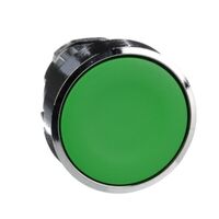 Harmony XB4, push-button head, metal, flush, green, 22mm, spring return, unmarked