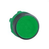 Harmony XB5, push-button head, plastic, flush, green, 22mm, spring return, unmarked