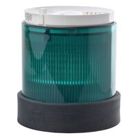 Harmony XVB, Indicator bank, illuminated unit, plastic, green, 70mm, flashing, integral LED, 230V AC