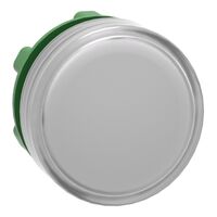 Harmony XB5, Head for Pilot light, plastic, white, 22mm, universal LED, plain lens