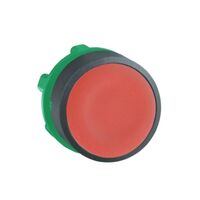 Harmony XB5, push-button head, plastic, flush, red, 22mm, spring return, unmarked
