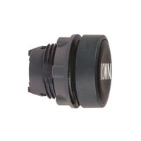 Harmony XB5, Head for non illuminated push-button, black flush, 22mm, spring return, white marked DOWN