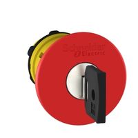 Harmony XB5, Emergency stop head, switching off, plastic, red mushroom 40mm, 22mm, trigger latching key release