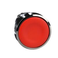 Harmony XB4, push-button head, metal, flush, red, 22mm, spring return, unmarked