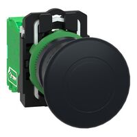 Harmony XB5R, Wireless and batteryless transmitter, mushroom head 40mm, plastic, black, 22mm, spring return