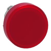 Harmony XB4, Head for Pilot light, metal, red, 22mm, universal LED, plain lens
