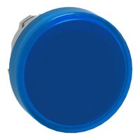 Harmony XB4, Head for Pilot light, metal, blue, 22mm, universal LED, plain lens
