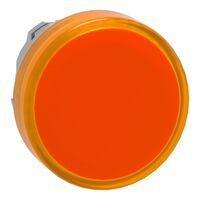 Harmony XB4, Head for Pilot light, metal, orange, 22mm, universal LED, plain lens