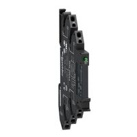 Harmony Electromechanical Relays, Slim interface relay pre assembled, 6A, 1CO, with LED, spring terminals, 110V AC DC