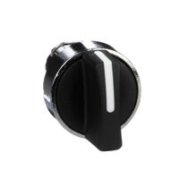 Harmony XB4, Selector switch head, metal, black, 22mm, 3 positions, spring return to center