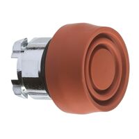 Harmony XB4, Head for non illuminated push-button, red flush pushbutton Ø22 mm spring return unmarked