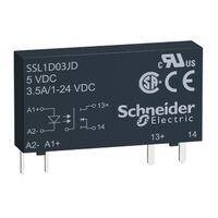 Harmony Solid State Relays, Solid state slim relay, 3.5A, DC switching, input 3…12V DC, output 1...24V DC