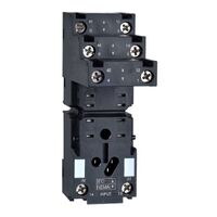 Harmony Timer Relays, Socket for RXM2 relays, screw connectors, separate contact
