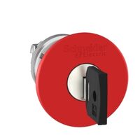 Harmony XB4, Emergency stop head, switching off, metal, red mushroom 40mm, 22mm, trigger latching key release