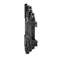 Harmony Electromechanical Relays, Socket equipped with LED and protection circuit, for RSL1 relays, spring terminals, 12...24V AC DC