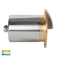 Ollo Brass TRI Colour LED Step Light With Eyelid