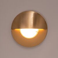 Ollo Brass TRI Colour LED Step Light With Eyelid