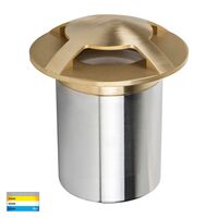 Viale Brass TRI Colour LED Four Way Driveway Light