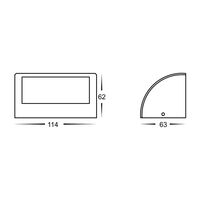 Ridge 316 Stainless Steel Black LED Step Light