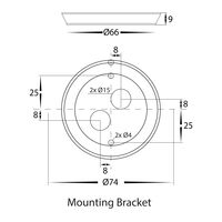 Halo White TRI Colour LED Wall Light