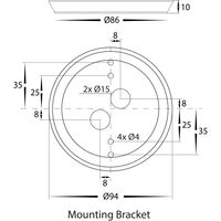 Halo White RGBW LED Wall Light