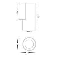 Aries 316 Stainless Steel Black Down LED Wall Light