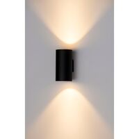 Porter Large Black Up & Down LED Wall Light
