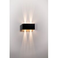 Versa Black Square Up & Down Wall Light