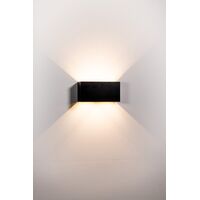 Versa Black Square Up & Down Wall Light